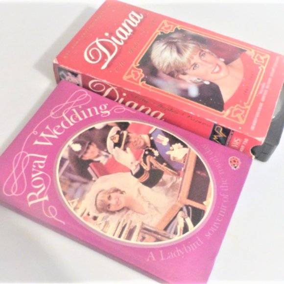 DIANA The Peoples Princess VHS & 1st Printing 1981 ROYAL Wedding Lady Bird Book - Picture 1 of 7
